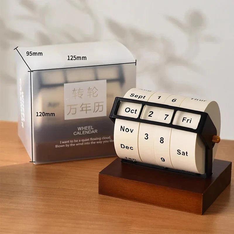 Perpetual Desk Calendar – rotating wooden perpetual calendar – STUDIO GONKA
