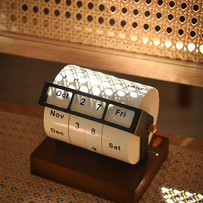 Perpetual Desk Calendar – rotating wooden perpetual calendar – STUDIO GONKA