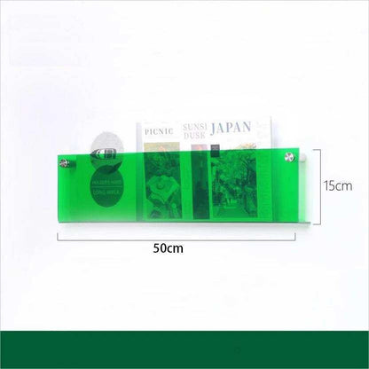 Floating acrylic magazine holder wall rack in bold colors – STUDIO GONKA