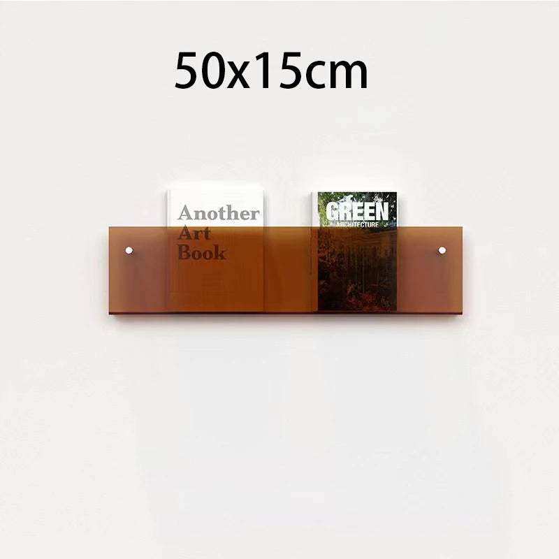 Floating acrylic magazine holder wall rack in bold colors – STUDIO GONKA
