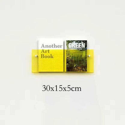 Floating acrylic magazine holder wall rack in bold colors – STUDIO GONKA