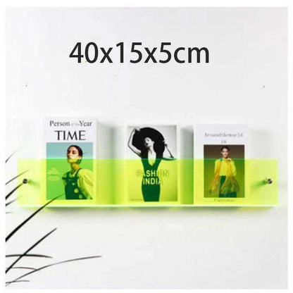 Floating Acrylic Magazine Holder