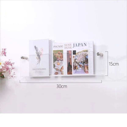 Floating acrylic magazine holder wall rack in bold colors – STUDIO GONKA