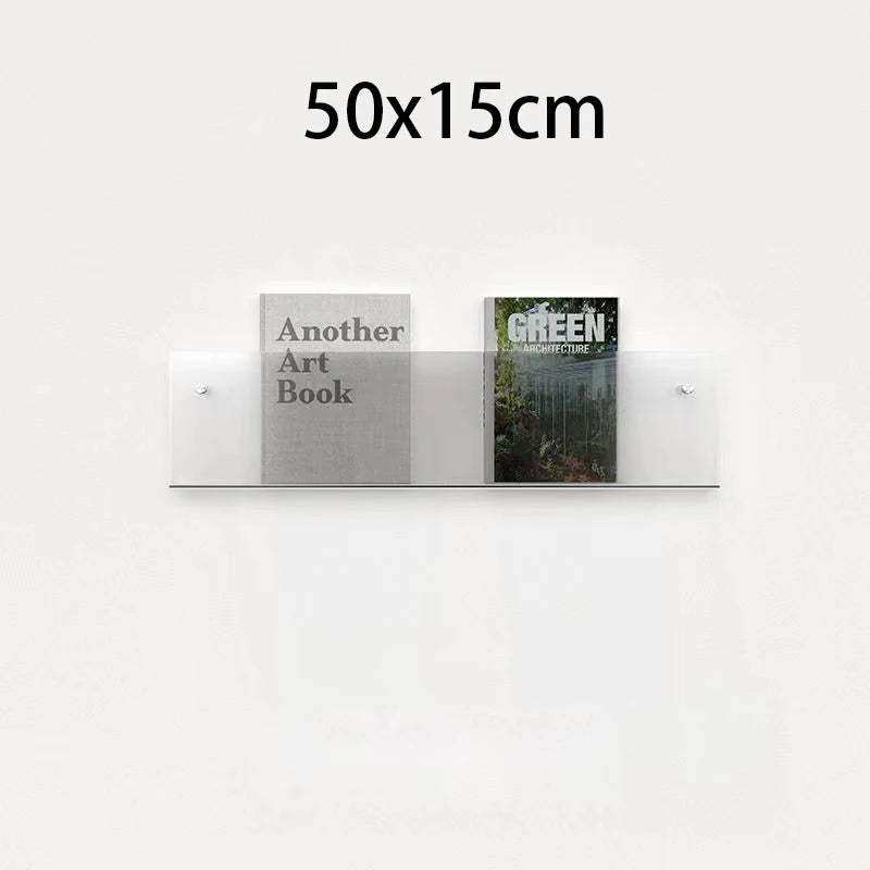Floating acrylic magazine holder wall rack in bold colors – STUDIO GONKA