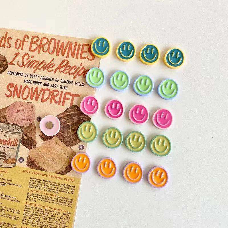Smiling Glow resin smiley fridge magnets in bright colors – STUDIO GONKA