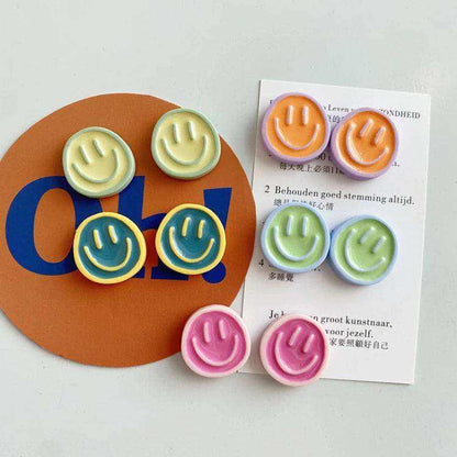 Smiling Glow resin smiley fridge magnets in bright colors – STUDIO GONKA