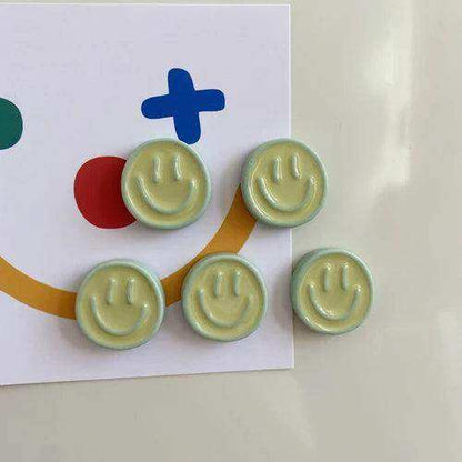 Smiling Glow resin smiley fridge magnets in bright colors – STUDIO GONKA