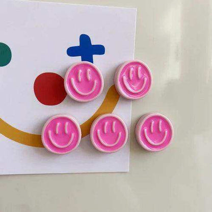 Smiling Glow resin smiley fridge magnets in bright colors – STUDIO GONKA