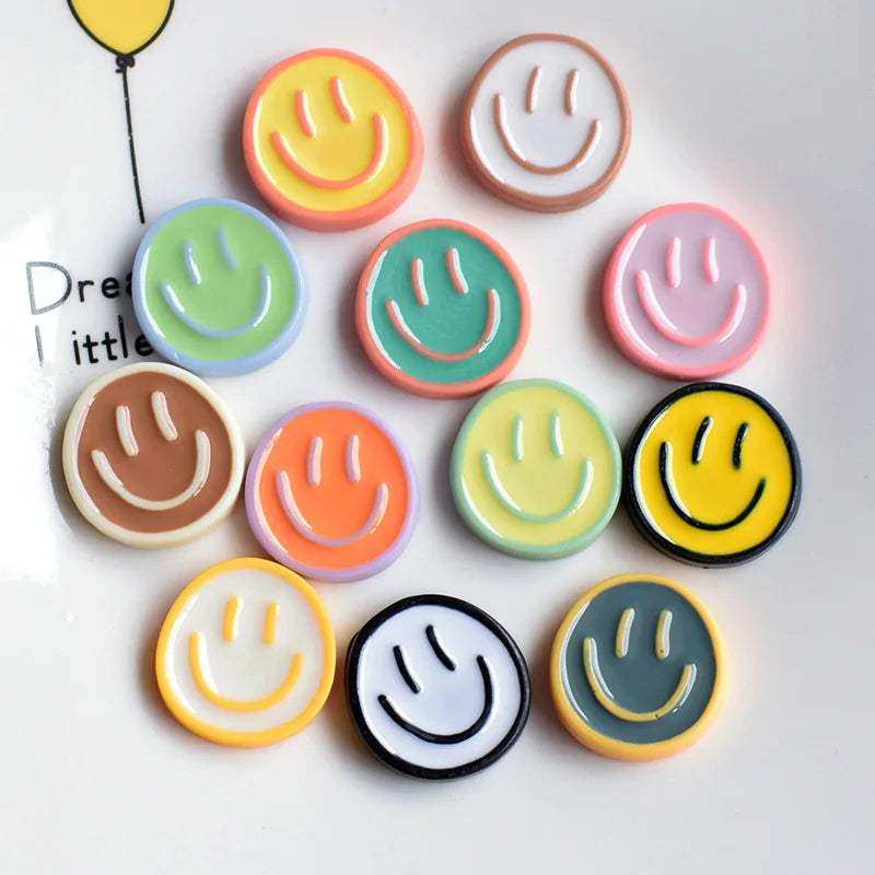Smiling Glow resin smiley fridge magnets in bright colors – STUDIO GONKA