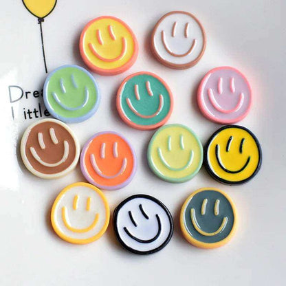Smiling Glow resin smiley fridge magnets in bright colors – STUDIO GONKA