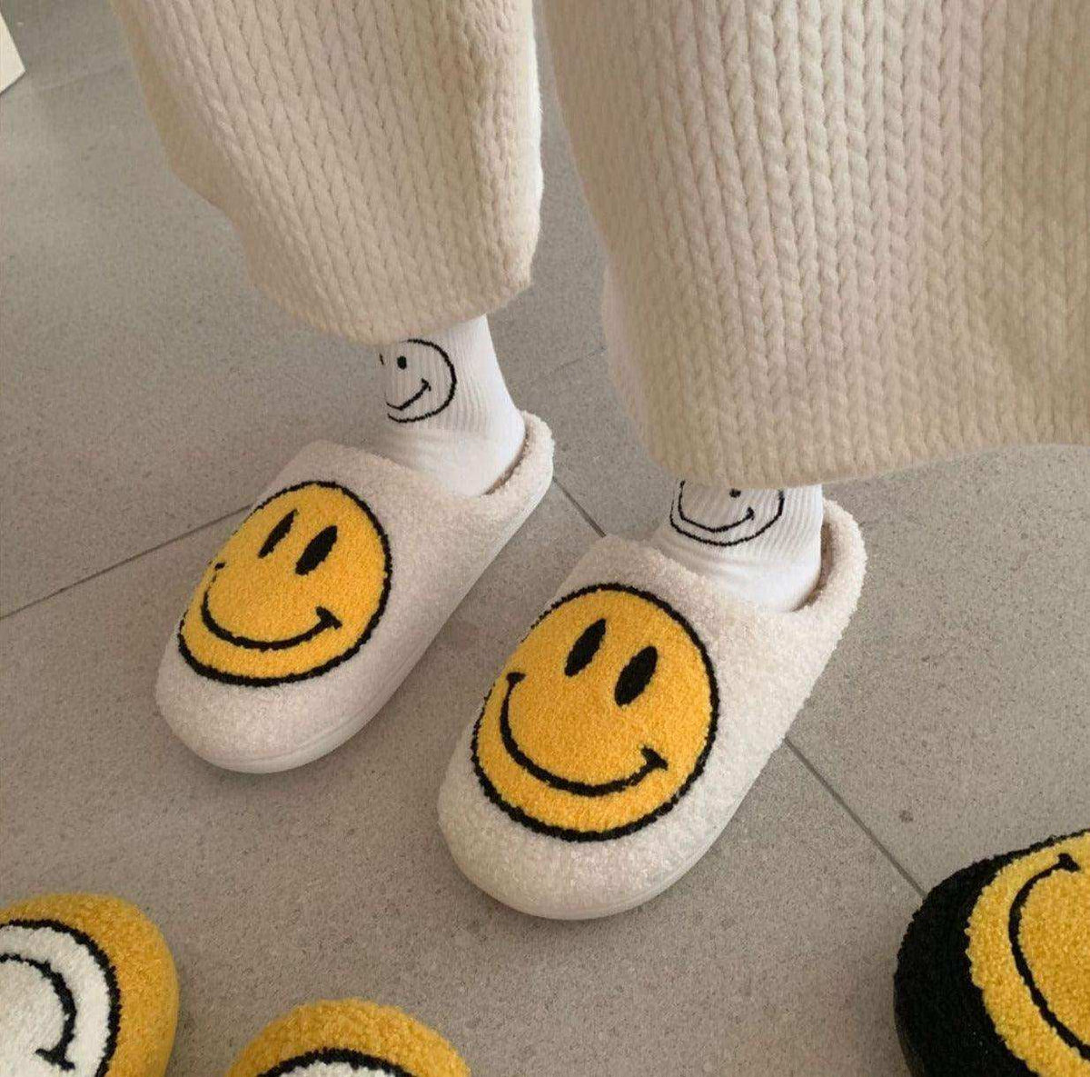 Smiling Plush Slippers