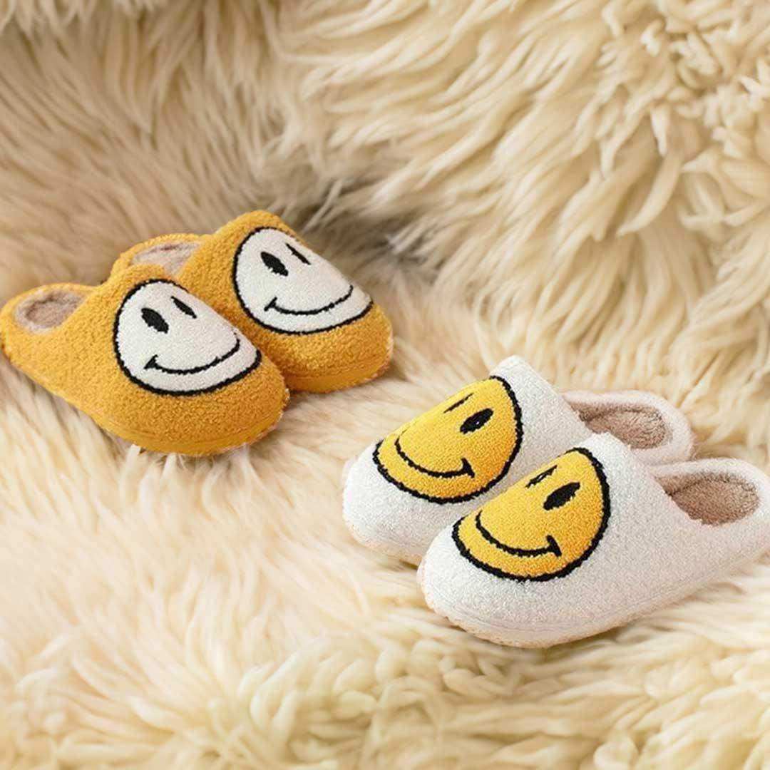 Smiling Plush Slippers