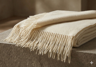 Soft Ivory Throw