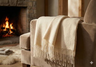 Soft Ivory Throw