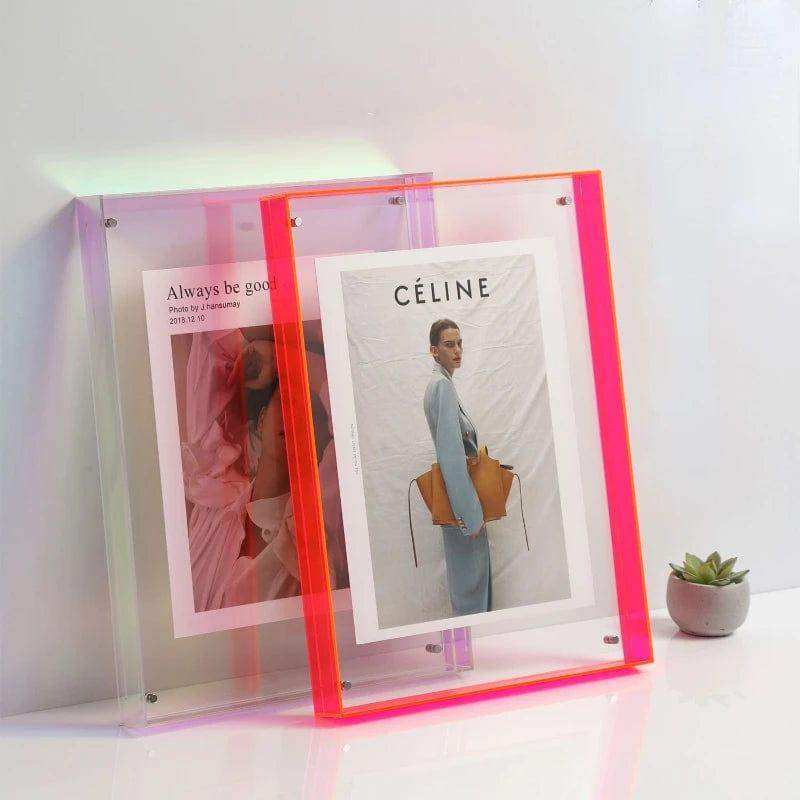 Clear acrylic picture frame in vivid colors – STUDIO GONKA