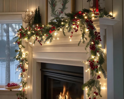 Lighted Maple Leaf Fall Garland
