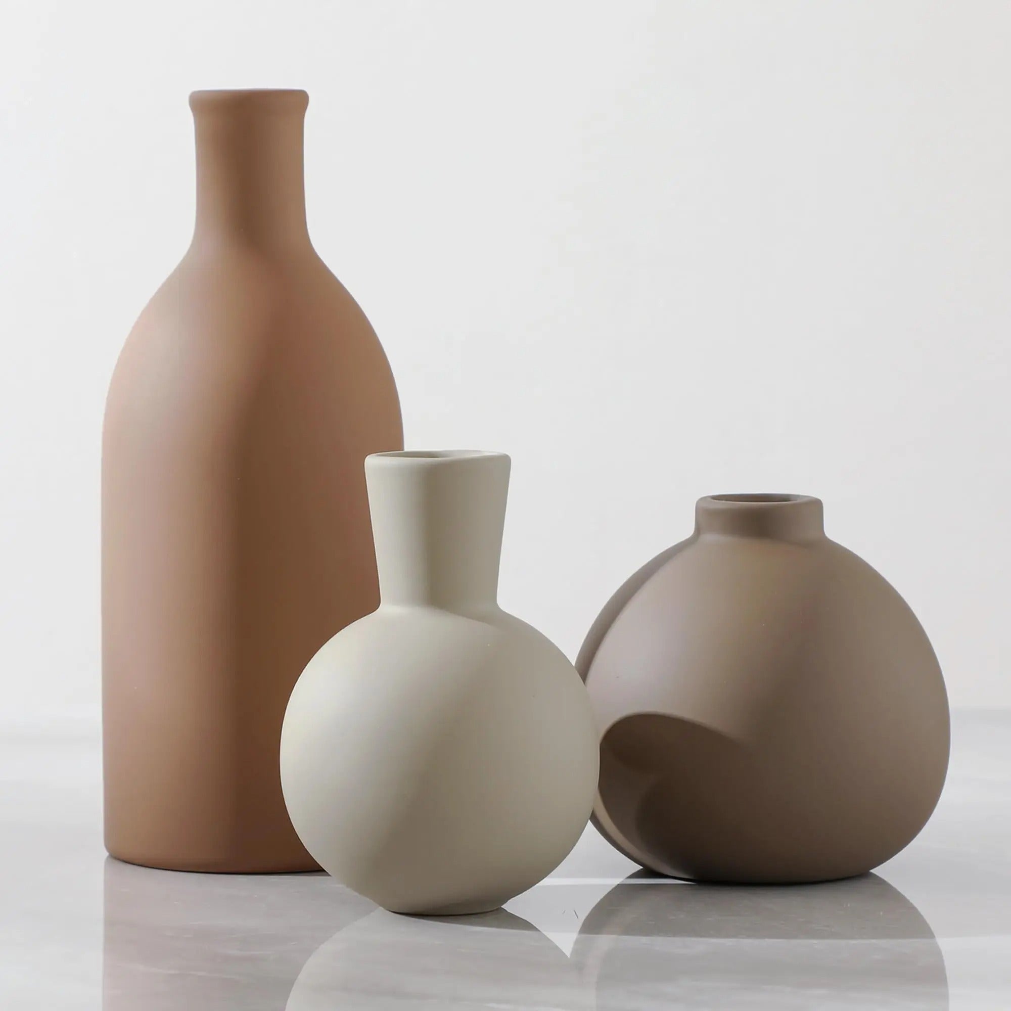Studio Gonka Rustic Ceramic Vase Trio