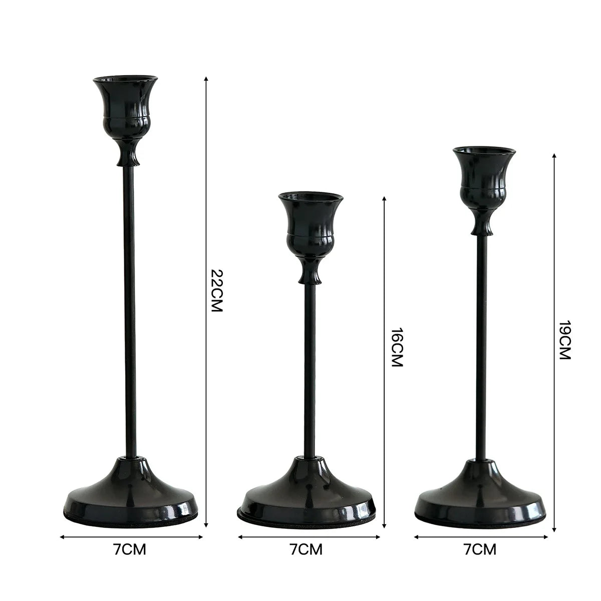 Versailles Glow Metal Taper Candle Holder