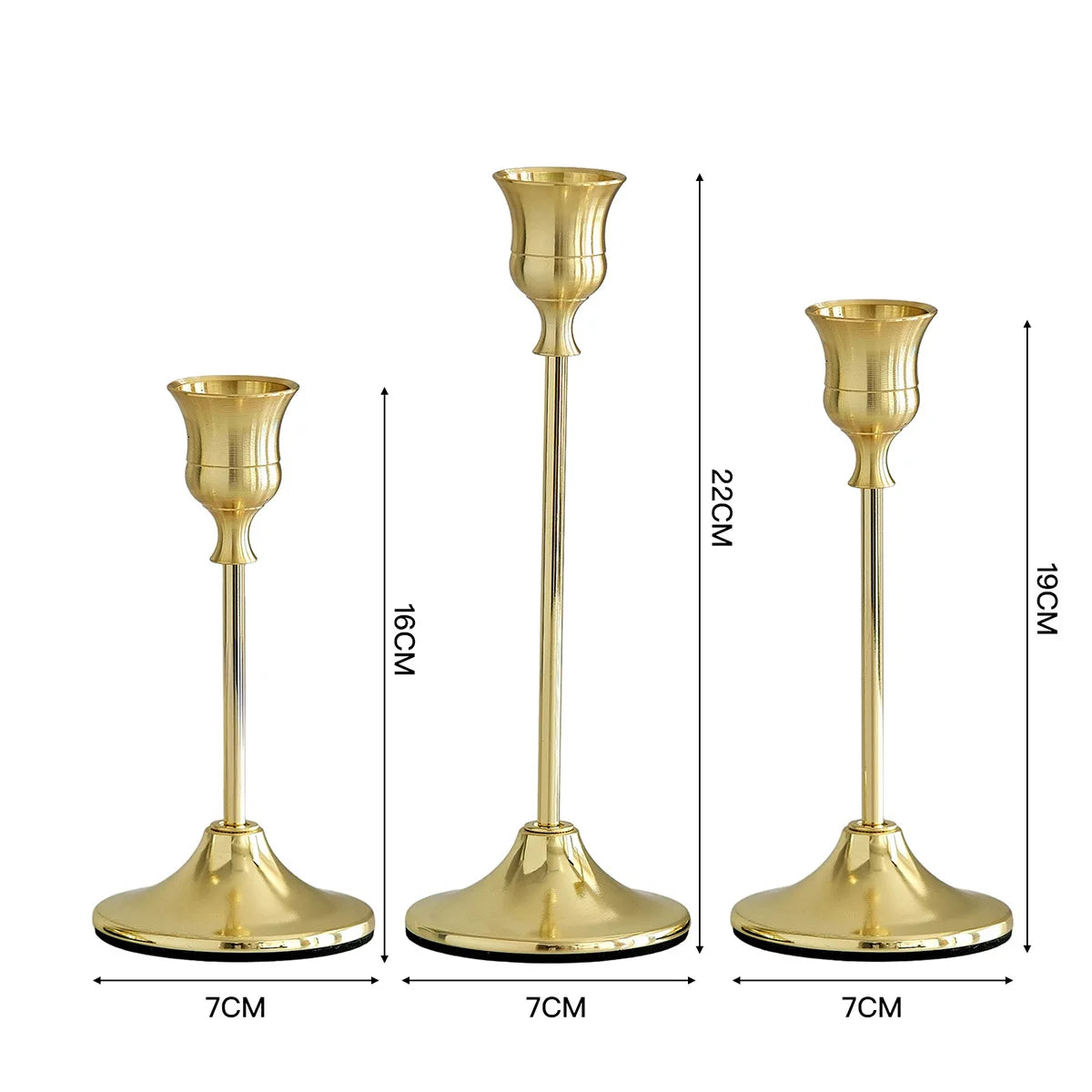 Versailles Glow Metal Taper Candle Holder
