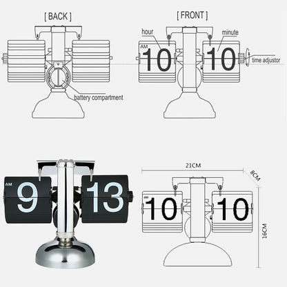 Vintage Flip Clock – retro auto flip desk clock – STUDIO GONKA
