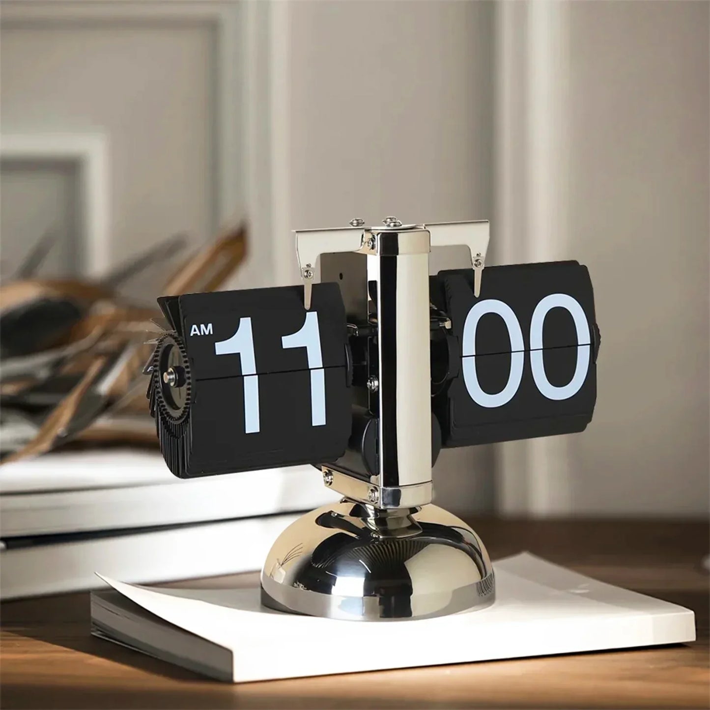 Vintage Flip Clock – retro auto flip desk clock – STUDIO GONKA